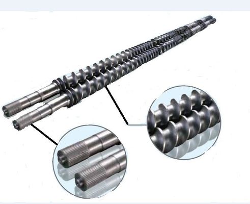 Wał z podwójnym ślimakiem Plastikowa konstrukcja ślimaka wytłaczarki Części ślimaka wytłaczarki Materiał WR15E